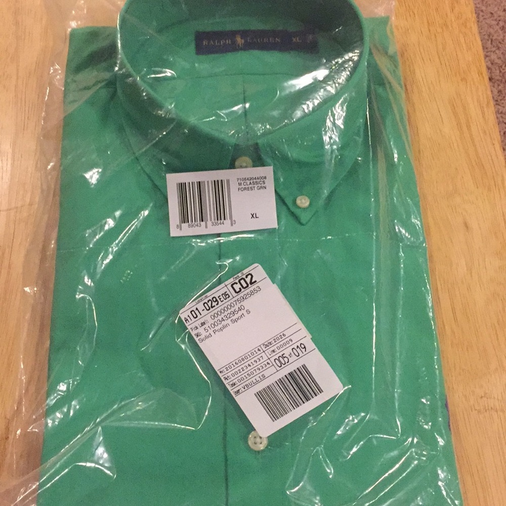 Unopened polo shirt